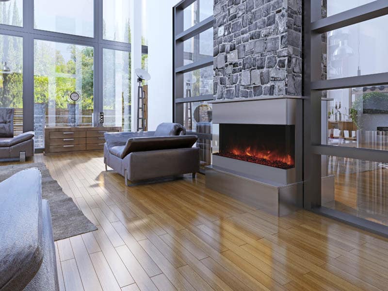 Amantii Tru-View XL Deep 40" Built-In Three Sided Electric Fireplace -40-TRU-VIEW-XL-DEEP- Lifestyle Lounge