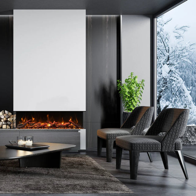 Amantii Tru-View XL Deep 50" Built-In Three Sided Electric Fireplace -50-TRU-VIEW-XL-DEEP- Lifestyle Living Room