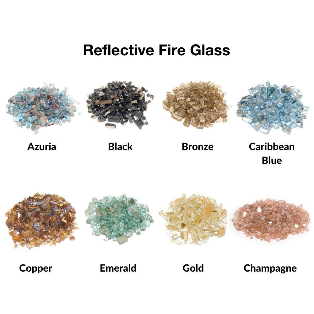 American Fyre Designs Cosmopolitan 48" Concrete Round Gas Fire Pit Table -Reflective Fire Glass