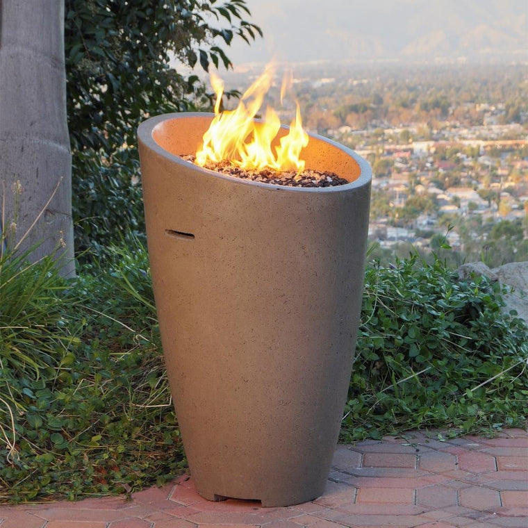 American Fyre Designs Eclipse 23" Free Standing Outdoor Gas Fire Urn - Lifestyle