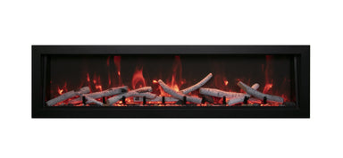 Remii by Amantii 65" Deep Series Built-in Electric Fireplace with Black Steel Surround- 102765-DE- Main View