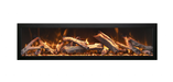 Remii by Amantii 55" Deep Series Built-in Electric Fireplace with Black Steel Surround- 102755-DE- Front View With Log