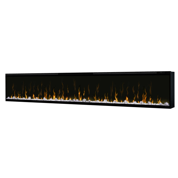 Dimplex 100" IgniteXL Linear Electric Fireplace - X-XLF100 - Left View With White Reflected Light