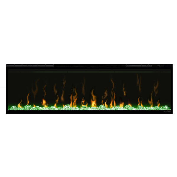 Dimplex 50" IgniteXL Linear Electric Fireplace - X-XLF50 - Front View With Green Reflected Light