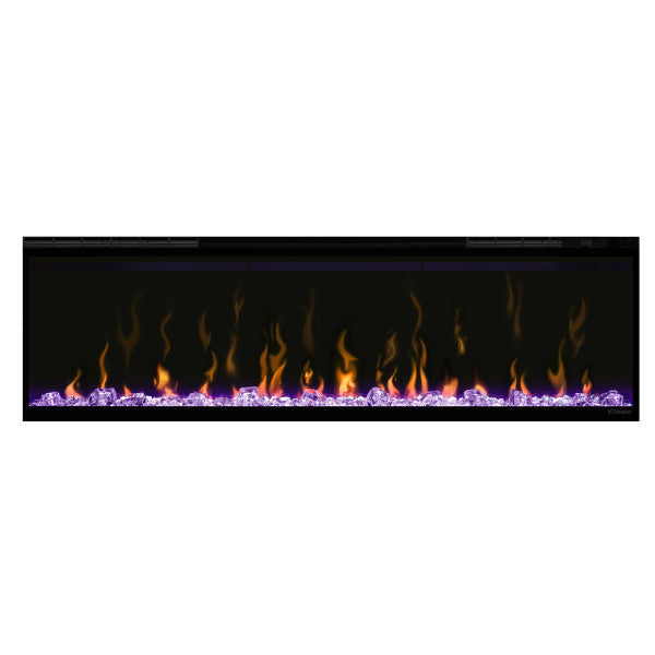 Dimplex 50" IgniteXL Linear Electric Fireplace - X-XLF50 - Front View With Purple Reflected White