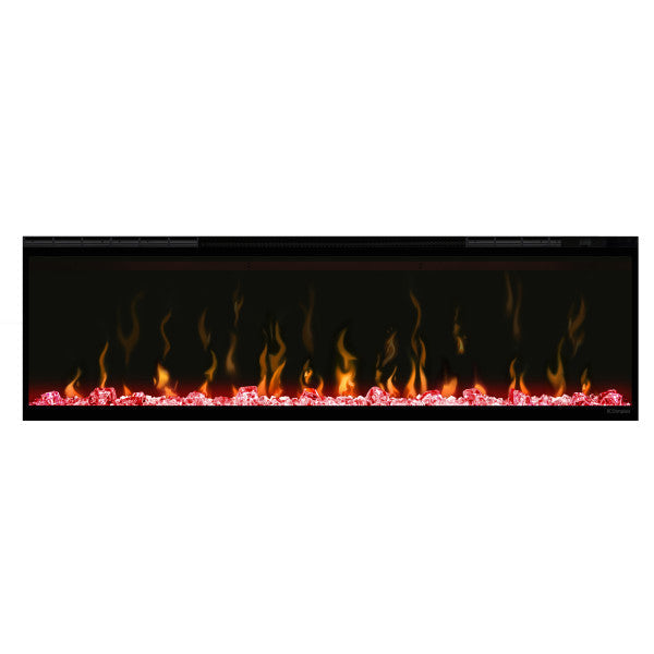Dimplex 50" IgniteXL Linear Electric Fireplace - X-XLF50 -Front View With Red Reflected Light