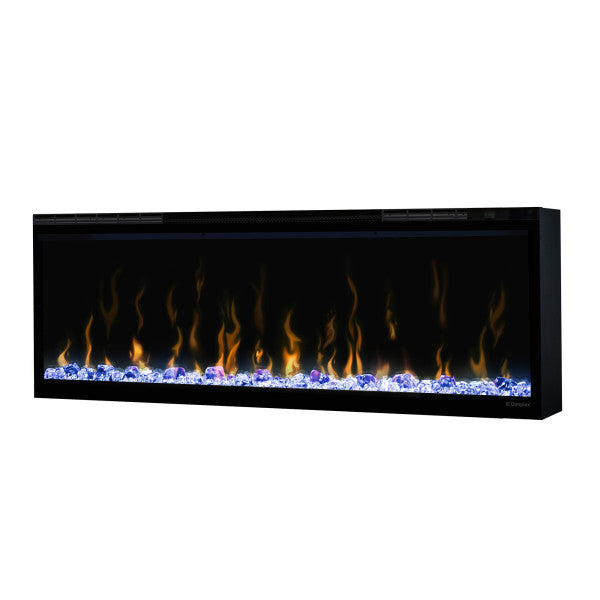 Dimplex 50" IgniteXL Linear Electric Fireplace - X-XLF50 - Left View With Blue Reflected Light