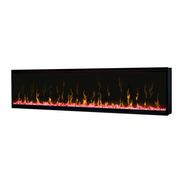 Dimplex 60" IgniteXL Linear Electric Fireplace - X-XLF60 - Left View With Red Reflected Light