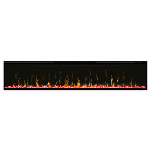 Dimplex 74" IgniteXL Linear Electric Fireplace - X-XLF74 - Front View With Red Reflected Light