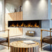 Dimplex IgniteXL Bold 100" Linear Electric Fireplace - X-XLF10017-XD - Concrete and Wood Wall