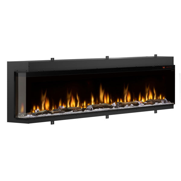 Dimplex IgniteXL Bold 100" Linear Electric Fireplace - X-XLF10017-XD - Right View With Orange Flame