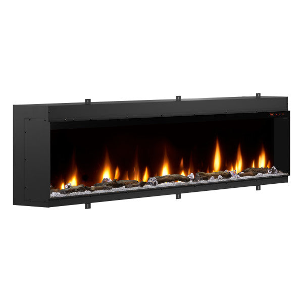 Dimplex IgniteXL Bold 100" Linear Electric Fireplace - X-XLF10017-XD - Right View With Yellow Flame