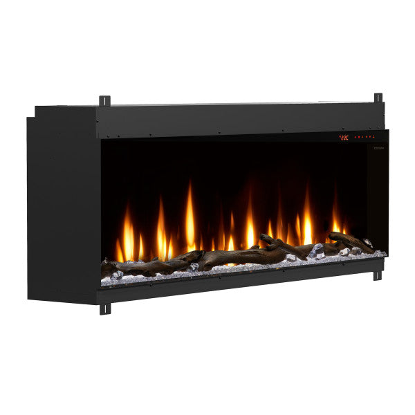 Dimplex IgniteXL Bold 60" Linear Electric Fireplace - X-XLF6017-XD - Left View with Orange Flame