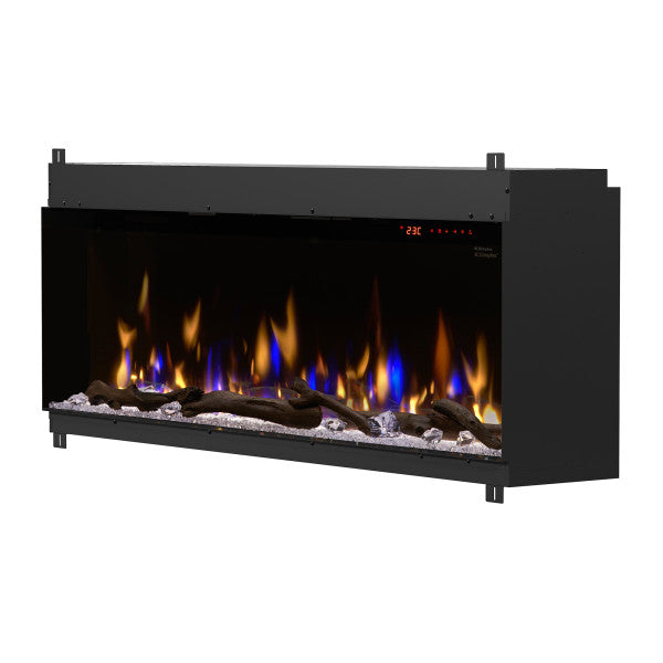 Dimplex IgniteXL Bold 60" Linear Electric Fireplace - X-XLF6017-XD - Right View With Orange and Blue Flame