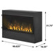 Dimplex Optimyst Pro 1000 Built-In Electric Firebox -X-GBF1000-PRO- Water Vapor Fireplaces - Dimensions