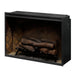 Dimplex Revillusion® 36" Built-In Firebox Herringbone -X-RBF36- Left View With Logs