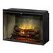 Dimplex Revillusion® 36" Built-In Firebox, Weathered Concrete -X-RBF36WC- Left View With Red Flame
