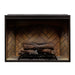 Dimplex Revillusion® 42" Built-In Firebox Herringbone -500002410- Front View With Logs