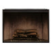 Dimplex Revillusion® 42" Built-In Firebox - Weathered Concrete - X-RBF42WC- Front View With Logs