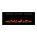 Dimplex Sierra 48" Wall-Mount/Tabletop Linear Electric Fireplace - X-SIL48 - Front View With Logs Fuel Bed Wall Mount