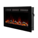 Dimplex Sierra 48" Wall-Mount/Tabletop Linear Electric Fireplace - X-SIL48 - Left View With Logs Fuel Bed Wall Mount