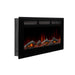 Dimplex Sierra 48" Wall-Mount/Tabletop Linear Electric Fireplace - X-SIL48 - Right View With Logs Fuel Wall Mounted