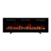 Dimplex Sierra 60" Wall-Mount/Tabletop Linear Electric Fireplace -X-SIL60- Front View With Logs Fuel Bed Table Top
