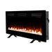 Dimplex Sierra 60" Wall-Mount/Tabletop Linear Electric Fireplace -X-SIL60- Left View With Glass Fuel Bed Table Top