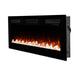 Dimplex Sierra 60" Wall-Mount/Tabletop Linear Electric Fireplace -X-SIL60- Left View With Glass Fuel Bed Wall Mount