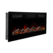 Dimplex Sierra 60" Wall-Mount/Tabletop Linear Electric Fireplace -X-SIL60- Right View With Logs Fuel Bed Wall Mount