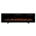 Dimplex Sierra 72" Wall-Mount/Tabletop Linear Electric Fireplace -X-SIL72- Front View With Logs Fuel Bed Table Top