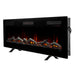 Dimplex Sierra 72" Wall-Mount/Tabletop Linear Electric Fireplace -X-SIL72- Left View With Logs Fuel Bed Table Top