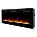 Dimplex Sierra 72" Wall-Mount/Tabletop Linear Electric Fireplace -X-SIL72- Left View With Rocks Fuel Bed Wall Mount