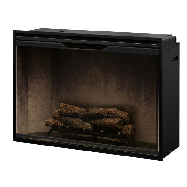 Dimplex Revillusion 42" Built-In Firebox - Weathered Concrete - With Front Glass and Plug Kit