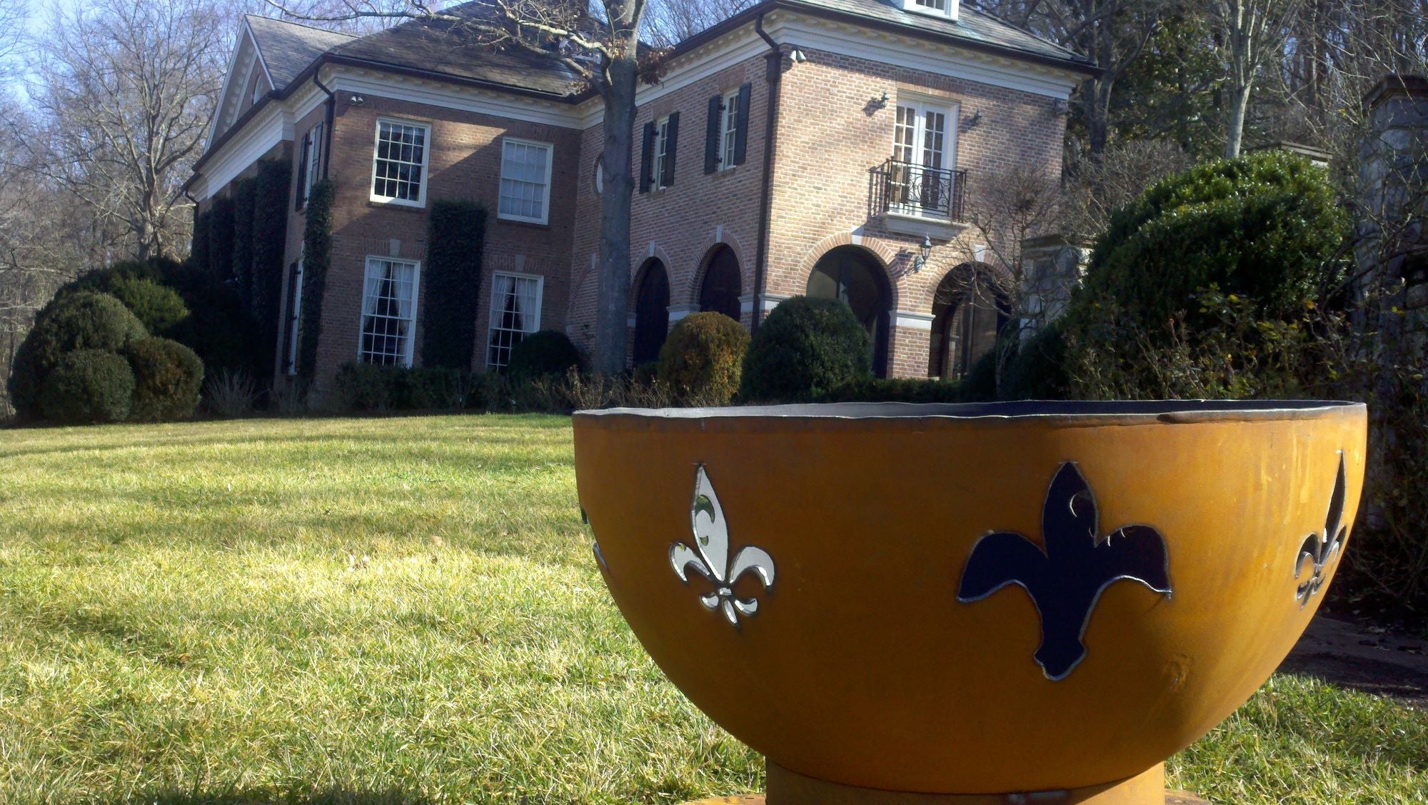 Fire Pit Art Fleur de lis Fire Pit