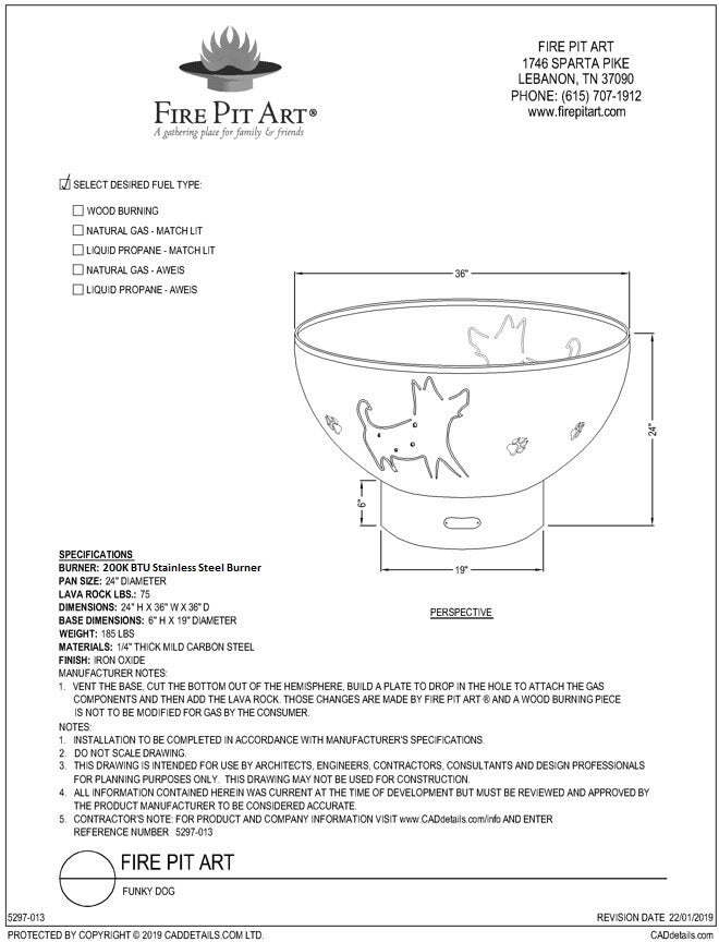 Fire Pit Art Funky Dog Fire Pit