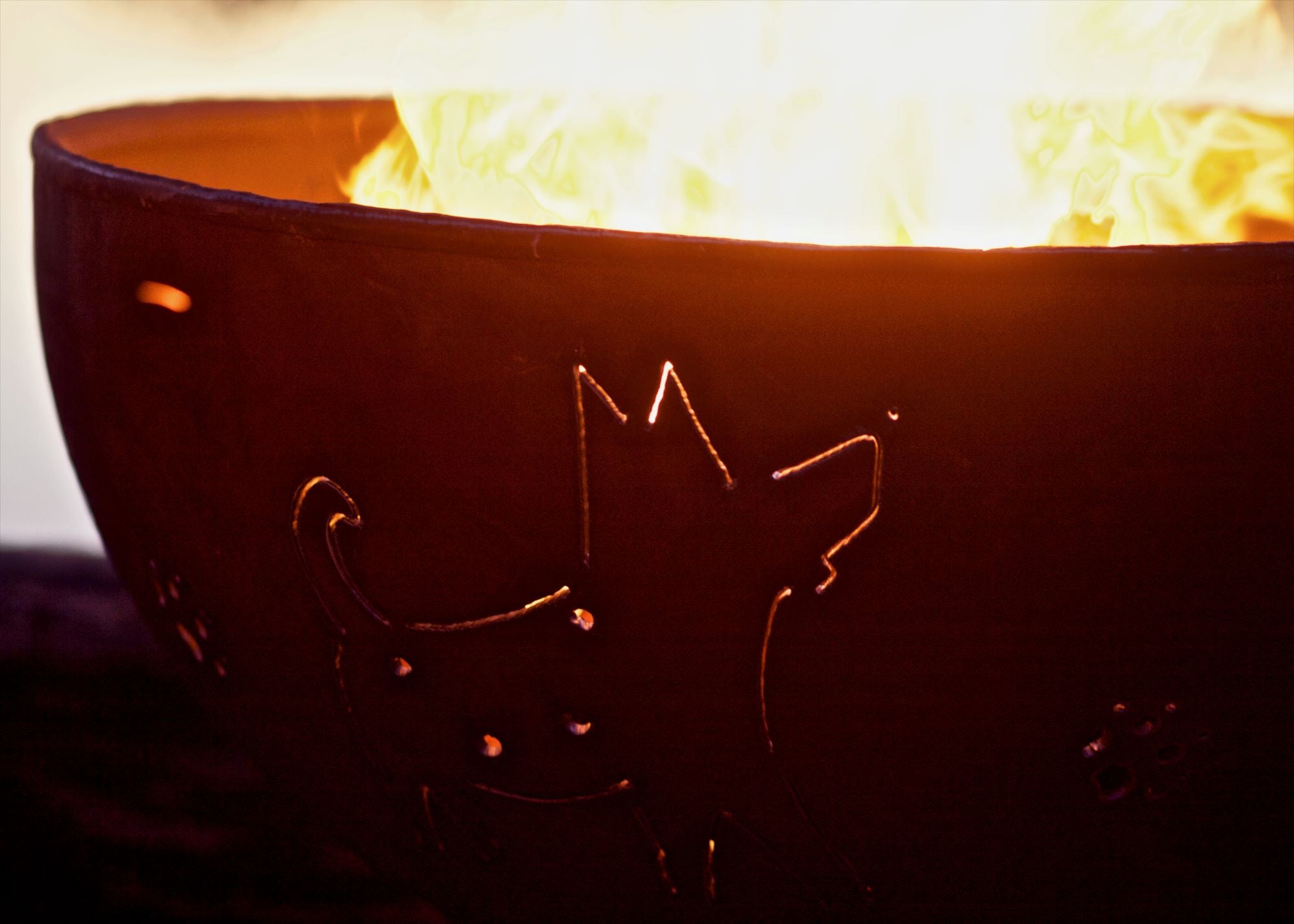 Fire Pit Art Funky Dog Fire Pit
