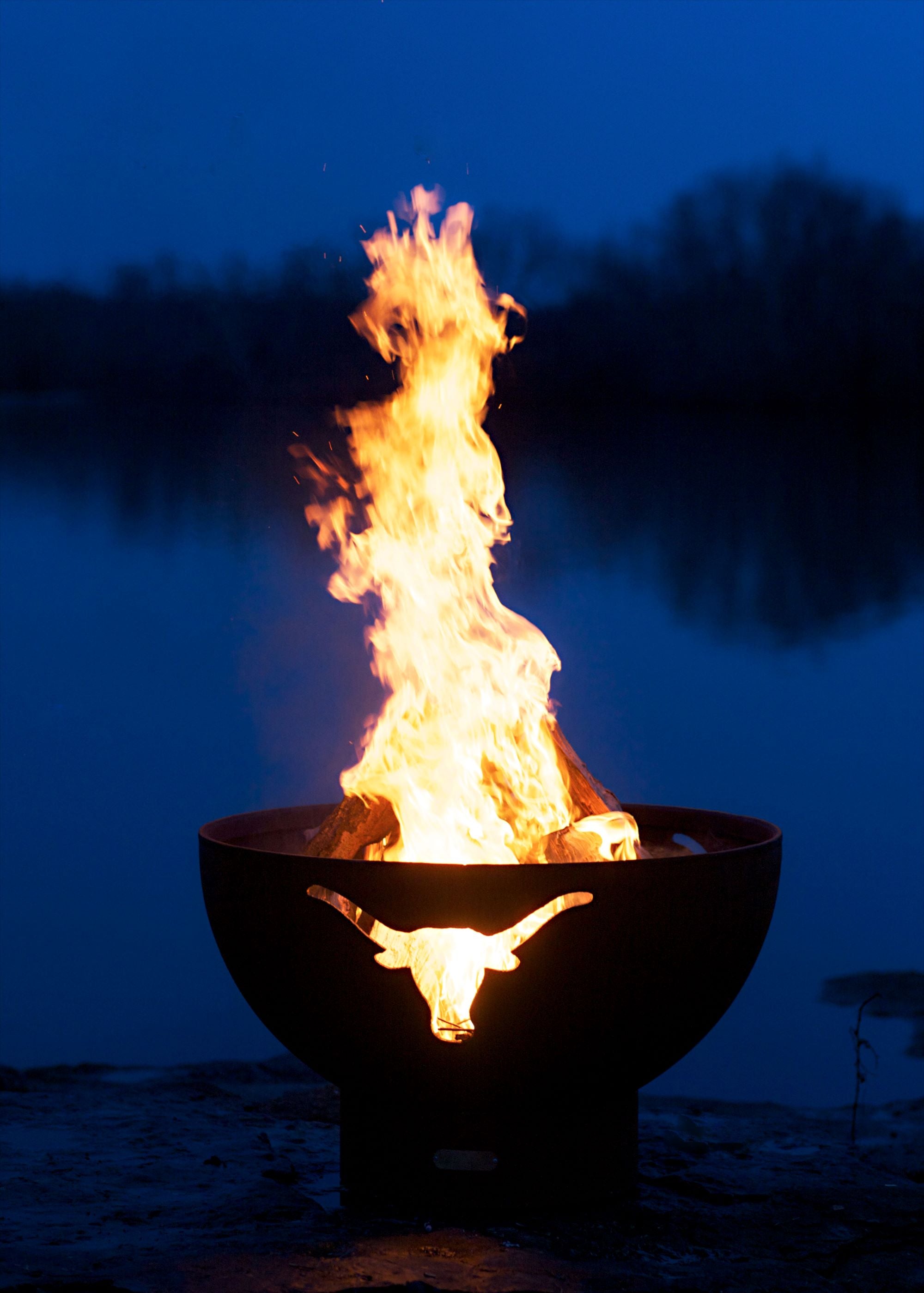 Fire Pit Art Long Horn Fire Pit