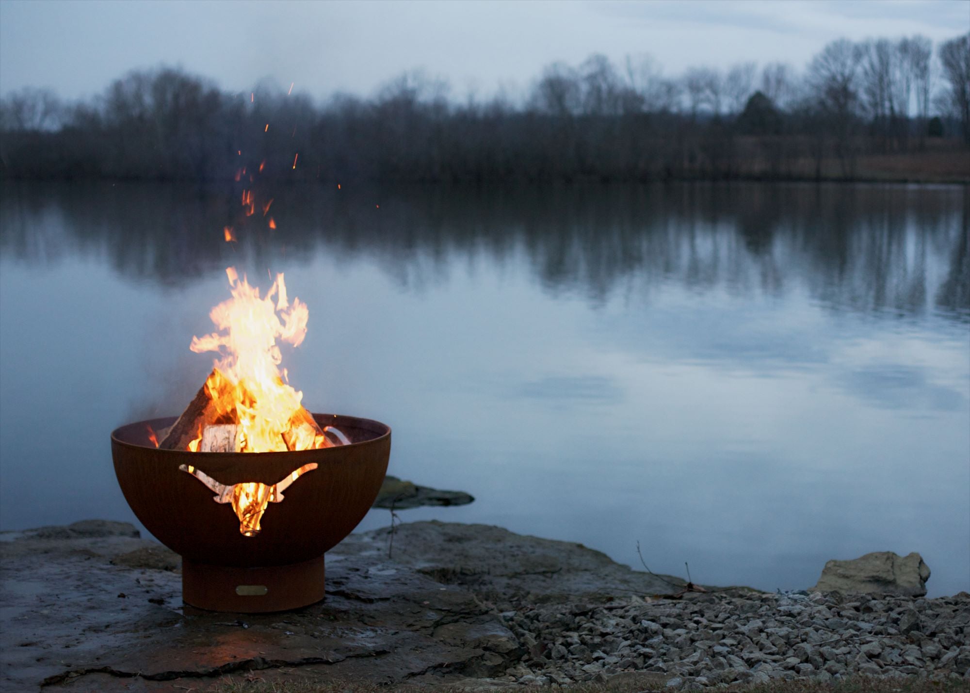 Fire Pit Art Long Horn Fire Pit
