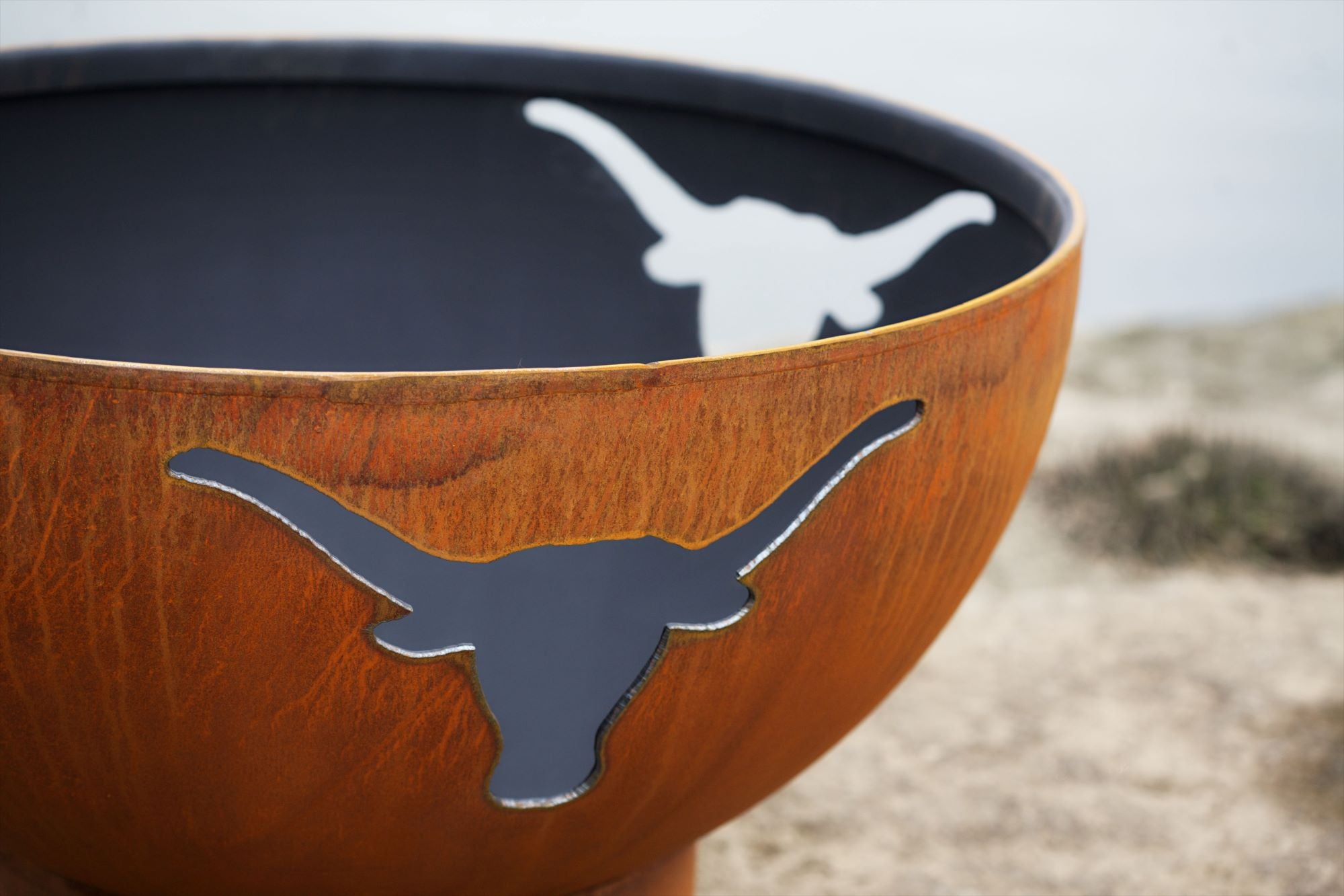 Fire Pit Art Long Horn Fire Pit