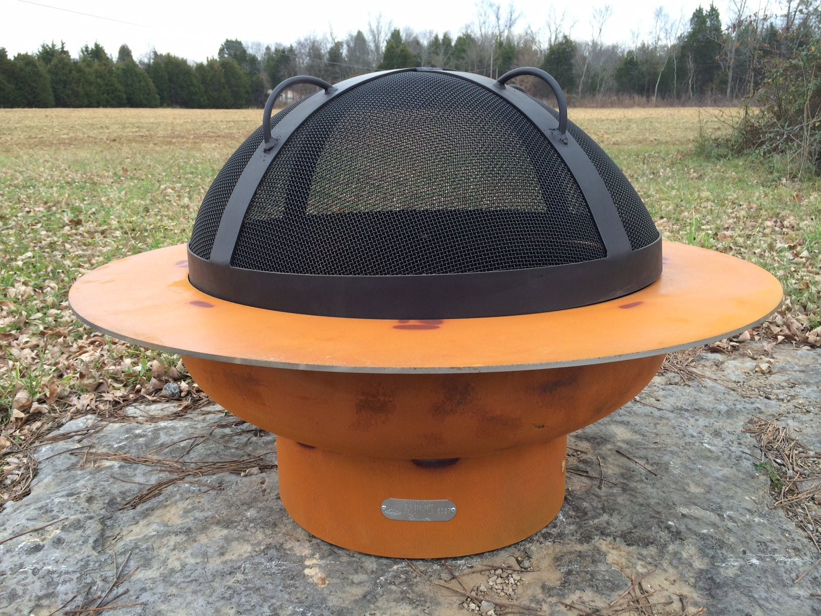 Fire Pit Art Saturn w/lid - Customized Fire Pit