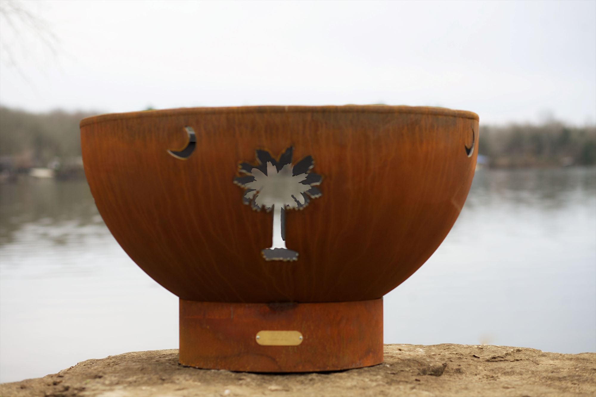 Fire Pit Art Tropical Moon Fire Pit