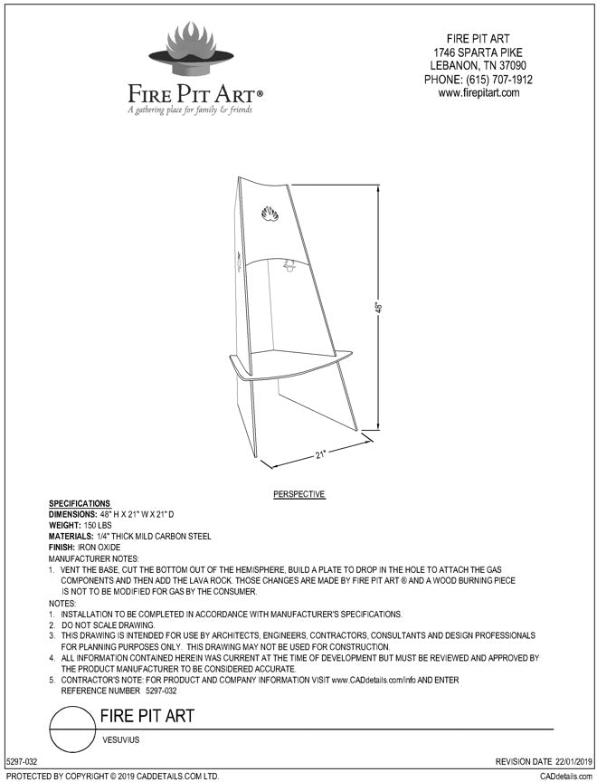 Fire Pit Art Vesuvius Fire Pit