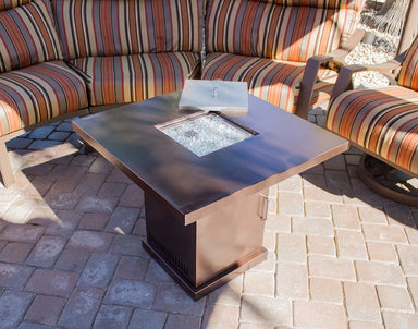 Hiland 30" Conventional Fire Pit in Hammered Bronze- GSF-PR-PC- Lifestyle Patio