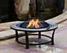 Hiland 40" Round Slate Top Wood Burning Firepit- FT-51216- Lifestyle Patio