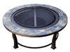 Hiland 40" Round Slate Top Wood Burning Firepit- FT-51216- Main View