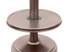 Hiland 87" Tall Outdoor Patio Heater with Metal Table - Hammered Bronze-HLDS01-CG- Close up Table