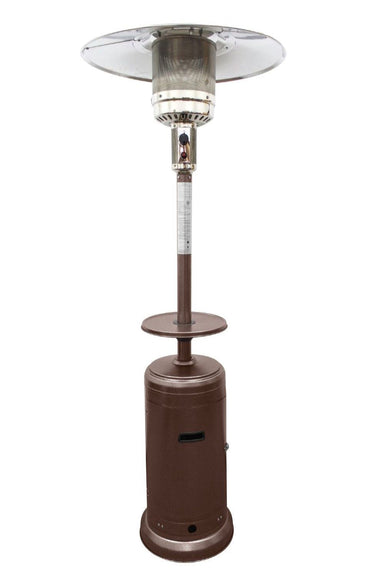 Hiland 87" Tall Outdoor Patio Heater with Metal Table - Hammered Bronze-HLDS01-CG- Main View