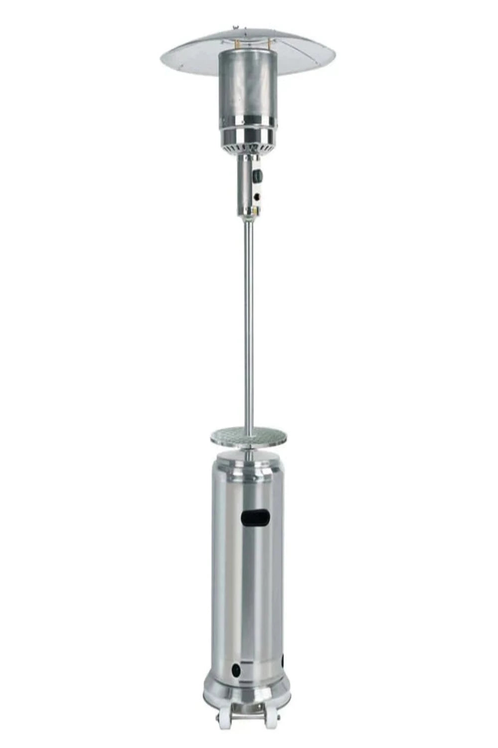 Hiland 87" Tall Outdoor Patio Heater with Metal Table - Stainless Steel - HLDS01-BS - Main View