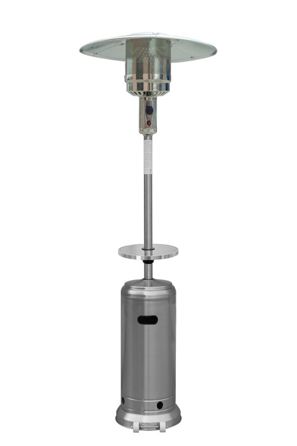 Hiland 87" Tall Outdoor Patio Heater with Table- Stainless Steel- HLDS01-BST- Main View